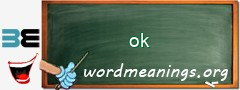 WordMeaning blackboard for ok